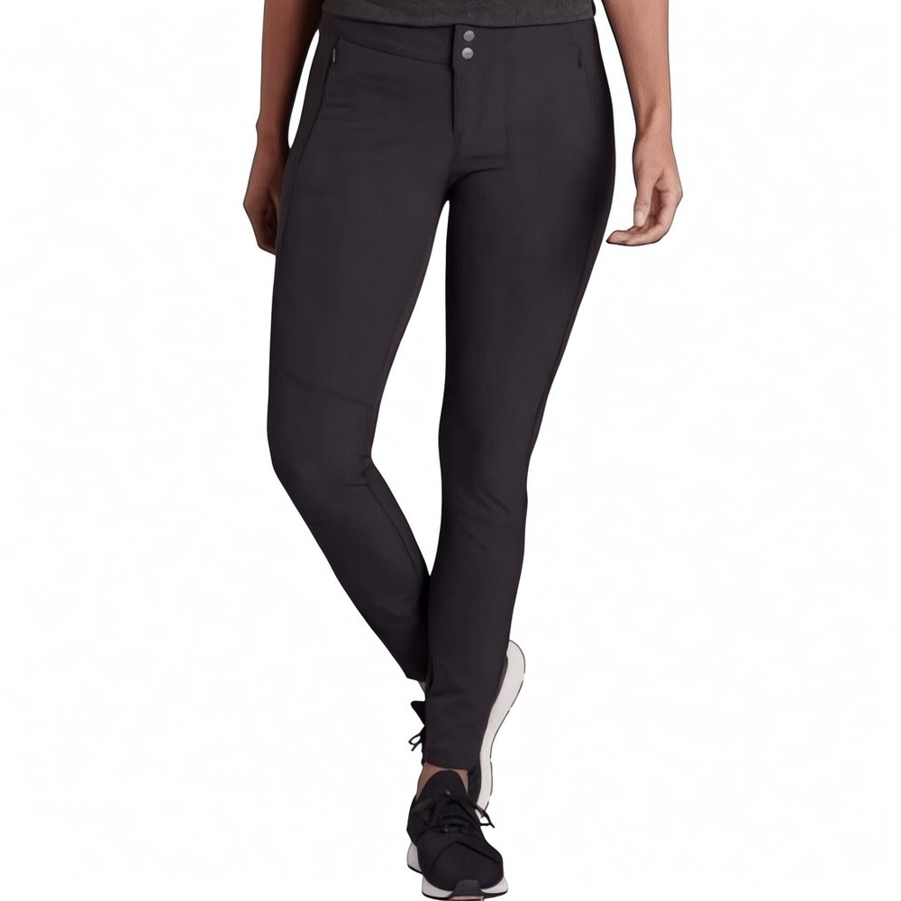 Kuhl Women’s TRANSCENDR SKINNY Black Mid Rise Ankle Zip Cargo Pants Sz 2